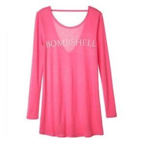 Victorias secret bombshell pink oversize nightgown pajamas size large